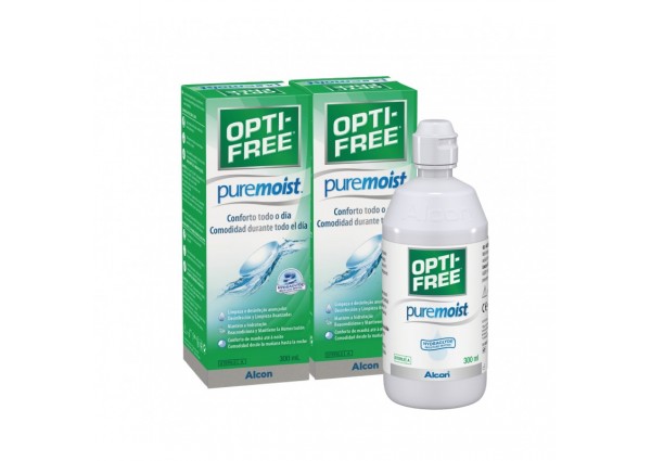 Líquido Lentes Contacto >> Alcon, Opti-Free Puremoist Pack (2X300ml)